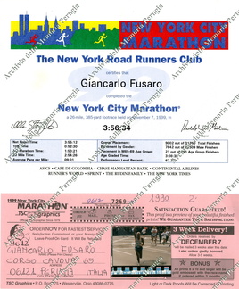 Giancarlo Fusaro alla Maratona di New York