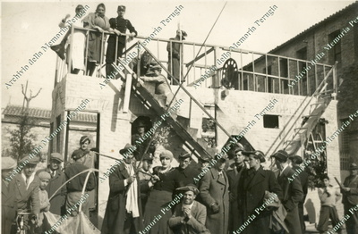 Goliardia - Festa delle Matricole del 1933. Il carro di Agraria